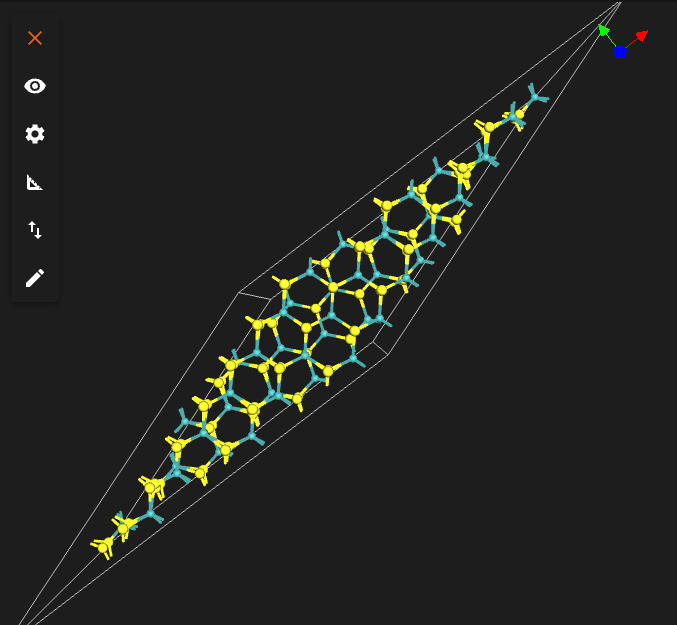 MoS2 Twisted Bilayer, 21.8 degrees Result Material, 22 degrees
