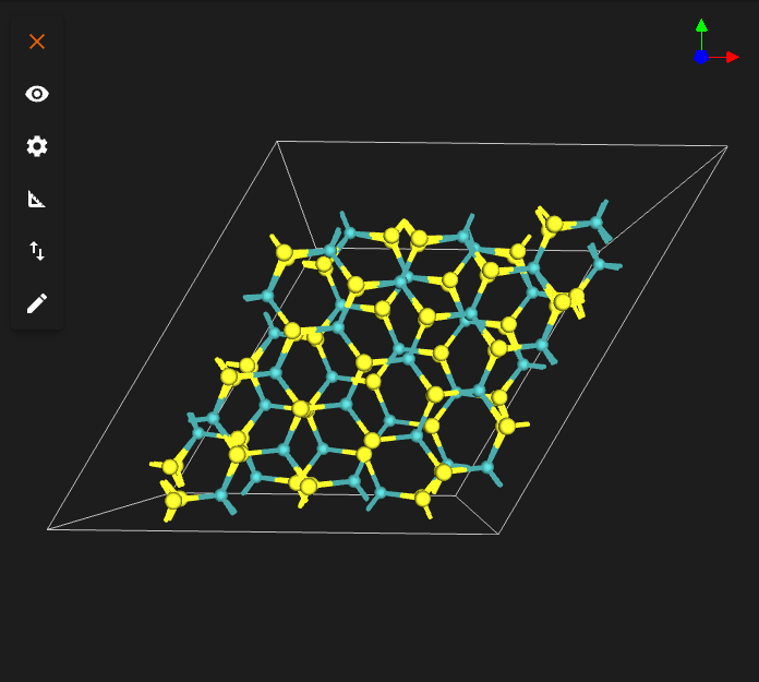 MoS2 Twisted Bilayer, 46.8 degrees Result Material, 47 degrees